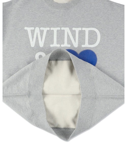 WIND AND SEA（ウィンダンシー）の「CREWNECK SWEATSHIRT(HEART)（スウェット・レディース・ブラック/グレー・S/M）」の8枚目の写真