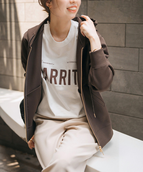 Spick & Span（スピックアンドスパン）の「《WEB限定 / 追加3》ストレッチジップフードパーカー（パーカー・レディース・ブラウン・FREE）」の6枚目の写真