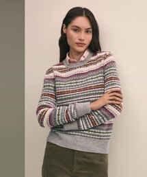 ラムズウール　フェアアイル　クルーネックセーター