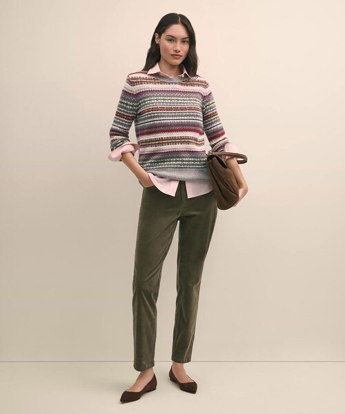 BROOKS BROTHERS(ブルックスブラザーズ)の「ラムズウール フェアアイル クルーネックセーター(ニット/セーター・レディース・ベージュ・LARGE/MEDIUM/SMALL/X-SMALL)」の3枚目の写真
