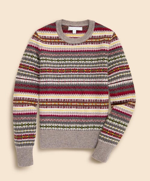 BROOKS BROTHERS(ブルックスブラザーズ)の「ラムズウール フェアアイル クルーネックセーター(ニット/セーター・レディース・ベージュ・LARGE/MEDIUM/SMALL/X-SMALL)」の5枚目の写真