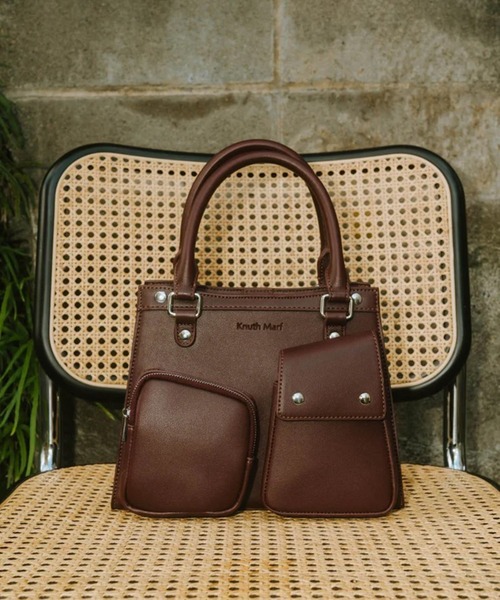 Knuth Marf(クヌースマーフ)の「multi pocket hand bag(ハンドバッグ・レディース・ブラック/ブラウン・FREE)」の2枚目の写真