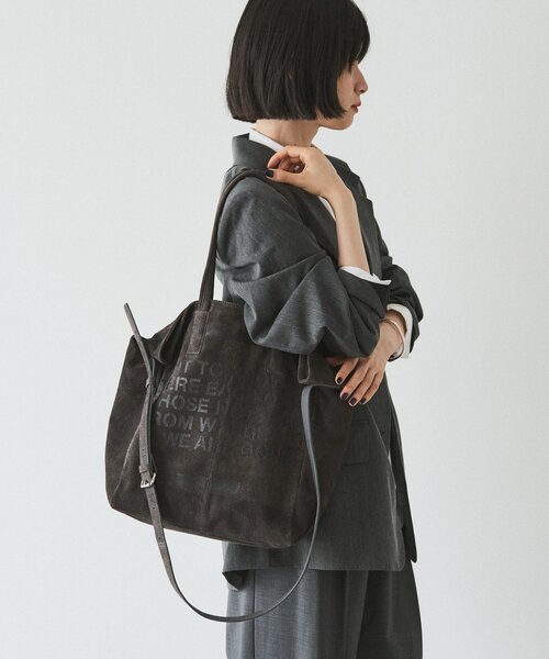 極美品】ánuans レザーショルダーバッグ フリンジ ブラウン 牛革 