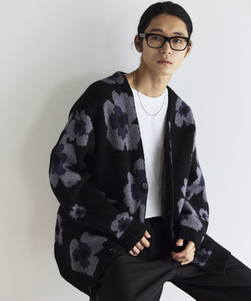 セール】Firsthand/ファーストハンド 総柄 ダブルジャガード ニット