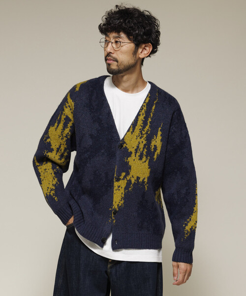 セール】Firsthand/ファーストハンド 総柄 ダブルジャガード ニット