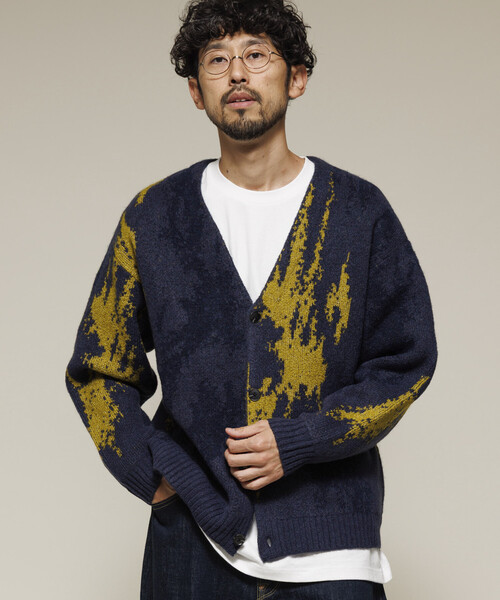 セール】Firsthand/ファーストハンド 総柄 ダブルジャガード ニット