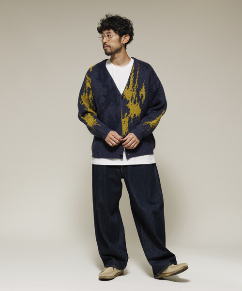 セール】Firsthand/ファーストハンド 総柄 ダブルジャガード ニット