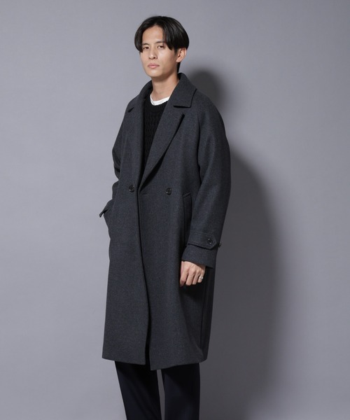 セール】ウールカシミヤメルトンダブルコート（その他アウター）｜NANO