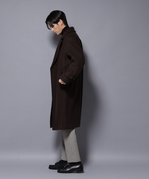 NANO universe（ナノユニバース）の「ウールカシミヤメルトンダブルコート（その他アウター・メンズ・ネイビー/ブラウン/チャコール・S/M/L）」の16枚目の写真