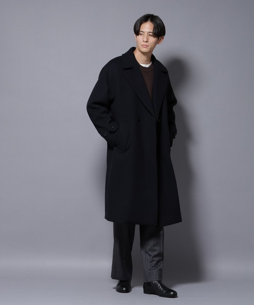 ウールカシミヤメルトンダブルコート（その他アウター）｜NANO