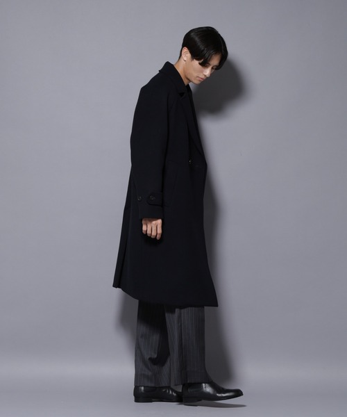 NANO universe（ナノユニバース）の「ウールカシミヤメルトンダブルコート（その他アウター・メンズ・ネイビー/ブラウン/チャコール・S/M/L）」の11枚目の写真