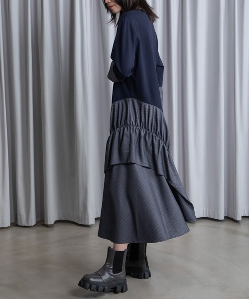 MARECHAL TERRE（マルシャルテル）の「フレアジョイントワンピース（ワンピース・レディース・オリーブ/ブラック/ネイビー/ベージュ・MEDIUM）」の5枚目の写真