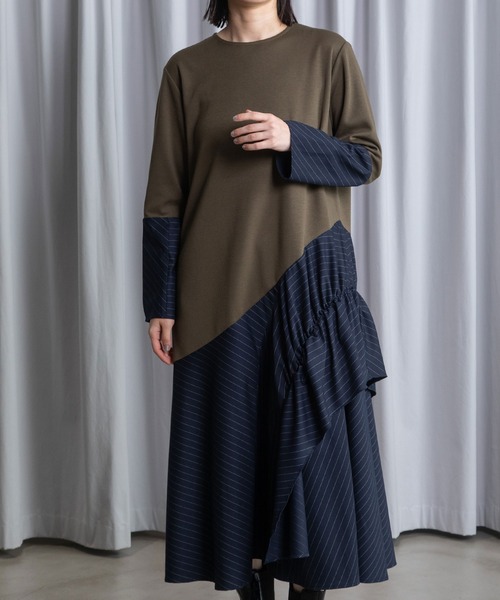 MARECHAL TERRE（マルシャルテル）の「フレアジョイントワンピース（ワンピース・レディース・オリーブ/ブラック/ネイビー/ベージュ・MEDIUM）」の11枚目の写真