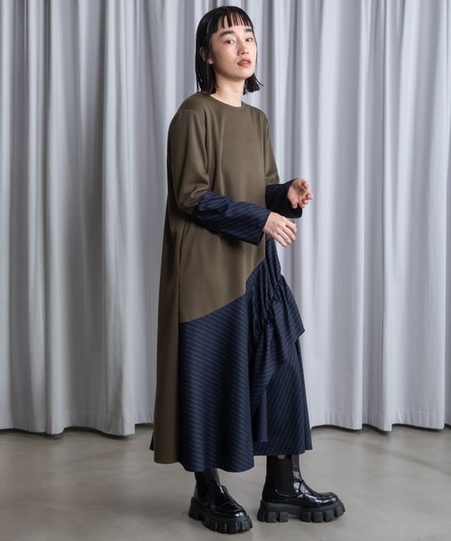 MARECHAL TERRE（マルシャルテル）の「フレアジョイントワンピース（ワンピース・レディース・オリーブ/ブラック/ネイビー/ベージュ・MEDIUM）」の15枚目の写真