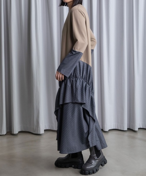 MARECHAL TERRE（マルシャルテル）の「フレアジョイントワンピース（ワンピース・レディース・オリーブ/ブラック/ネイビー/ベージュ・MEDIUM）」の21枚目の写真