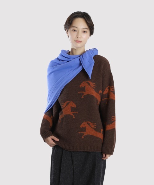 BALLAST ARK（バラストアーク）の「BALLAST ARK / バラストアーク：Knit Scarf：BA12-KA01[AST]（ストール/ショール・メンズ・ブラック/ブルー/レッド・FREE）」の20枚目の写真