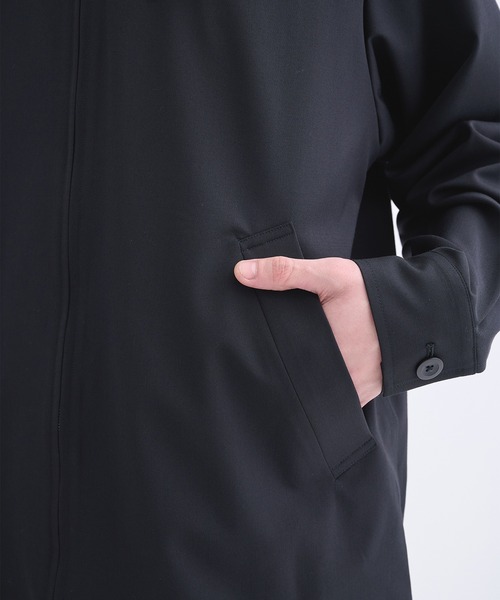 CULLNI（クルニ）の「【CULLNI】別注 Leather Color Zip Blouson/別注 襟レザーウールブルゾン（ブルゾン・メンズ・ブラック/カーキ/ネイビー・1/2）」の17枚目の写真