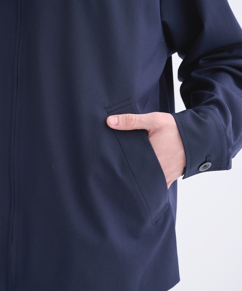 CULLNI（クルニ）の「【CULLNI】別注 Leather Color Zip Blouson/別注 襟レザーウールブルゾン（ブルゾン・メンズ・ブラック/カーキ/ネイビー・1/2）」の8枚目の写真