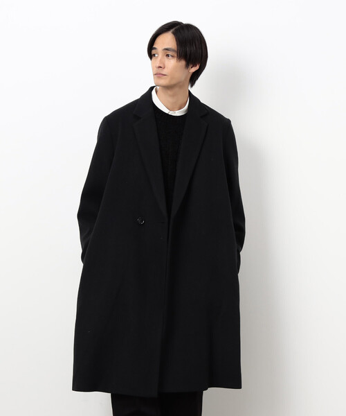 COMME CA ISM（コムサイズム）の「ウールブレンド メルトン セミダブル チェスターコート（チェスターコート・メンズ・カーキ/ブラック・X-LARGE/LARGE/MEDIUM/SMALL）」の8枚目の写真