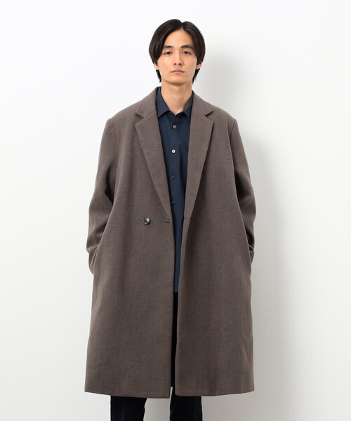 COMME CA ISM（コムサイズム）の「ウールブレンド メルトン セミダブル チェスターコート（チェスターコート・メンズ・カーキ/ブラック・X-LARGE/LARGE/MEDIUM/SMALL）」の12枚目の写真