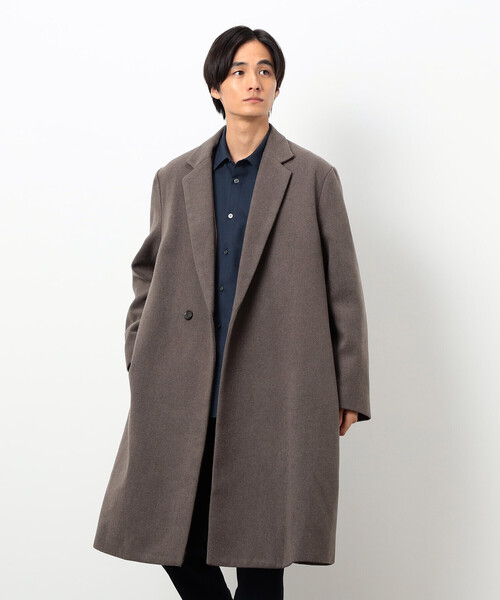 COMME CA ISM（コムサイズム）の「ウールブレンド メルトン セミダブル チェスターコート（チェスターコート・メンズ・カーキ/ブラック・X-LARGE/LARGE/MEDIUM/SMALL）」の13枚目の写真