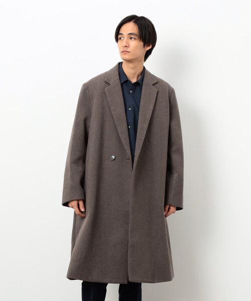 COMME CA ISM（コムサイズム）の「ウールブレンド メルトン セミダブル チェスターコート（チェスターコート・メンズ・カーキ/ブラック・X-LARGE/LARGE/MEDIUM/SMALL）」の14枚目の写真