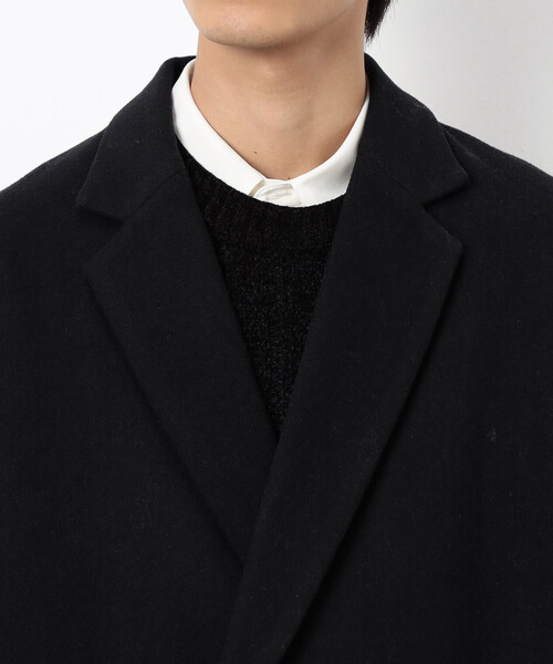 COMME CA ISM（コムサイズム）の「ウールブレンド メルトン セミダブル チェスターコート（チェスターコート・メンズ・カーキ/ブラック・X-LARGE/LARGE/MEDIUM/SMALL）」の19枚目の写真