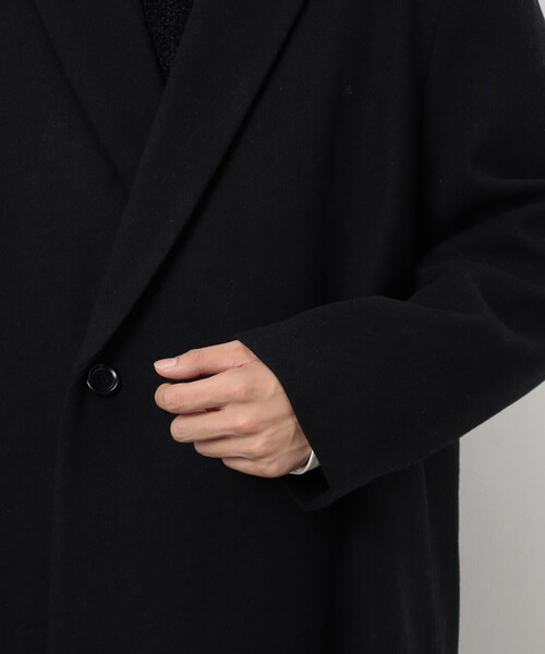 COMME CA ISM（コムサイズム）の「ウールブレンド メルトン セミダブル チェスターコート（チェスターコート・メンズ・カーキ/ブラック・X-LARGE/LARGE/MEDIUM/SMALL）」の20枚目の写真