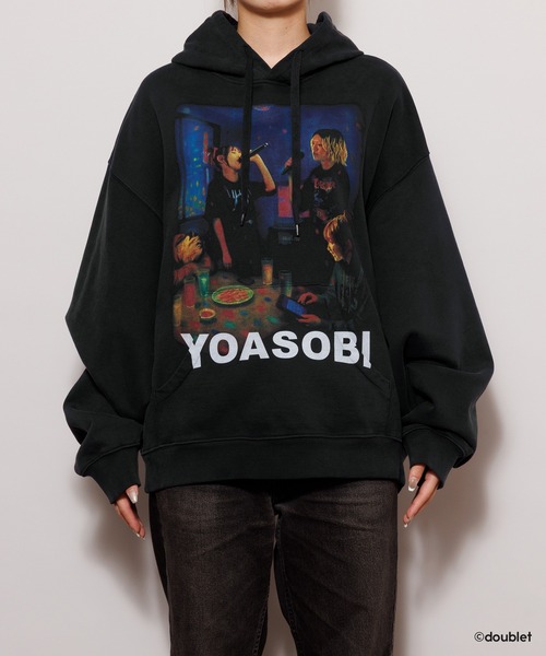 YOASOBI × doublet（ヨアソビ × ダブレット）の「NIGHT OUT HOODIE  KARAOKE（パーカー・レディース・ブラック・XL/L/M/S/XS）」の3枚目の写真
