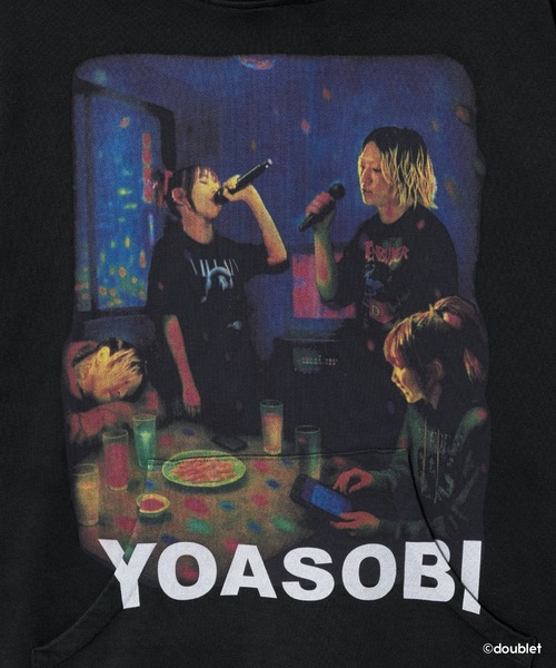 YOASOBI × doublet（ヨアソビ × ダブレット）の「NIGHT OUT HOODIE  KARAOKE（パーカー・レディース・ブラック・XL/L/M/S/XS）」の4枚目の写真