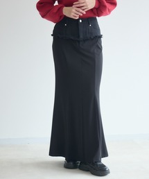 Paradise Picnic（パラダイスピクニック）の「ウエストデニム切替マーメイドスカート（スカート）」