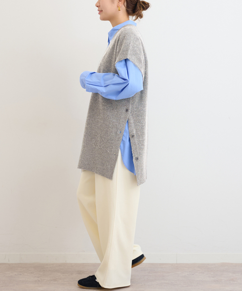 JOURNAL STANDARD relume（ジャーナルスタンダード　レリューム）の「ウールカシミヤミックスポンチョベスト（ベスト・レディース・グレー/チャコールグレー・FREE）」の13枚目の写真