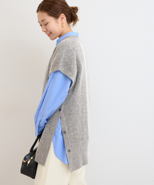 JOURNAL STANDARD relume（ジャーナルスタンダード　レリューム）の「ウールカシミヤミックスポンチョベスト（ベスト・レディース・グレー/チャコールグレー・FREE）」の17枚目の写真