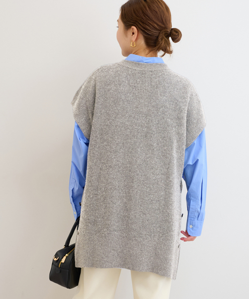 JOURNAL STANDARD relume（ジャーナルスタンダード　レリューム）の「ウールカシミヤミックスポンチョベスト（ベスト・レディース・グレー/チャコールグレー・FREE）」の19枚目の写真