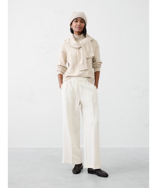 Banana Republic 新品 白パンツ、2(M)サイズ セール】BANANA REPUBLIC FACTORY STORE ストレート ミッドライズ プル