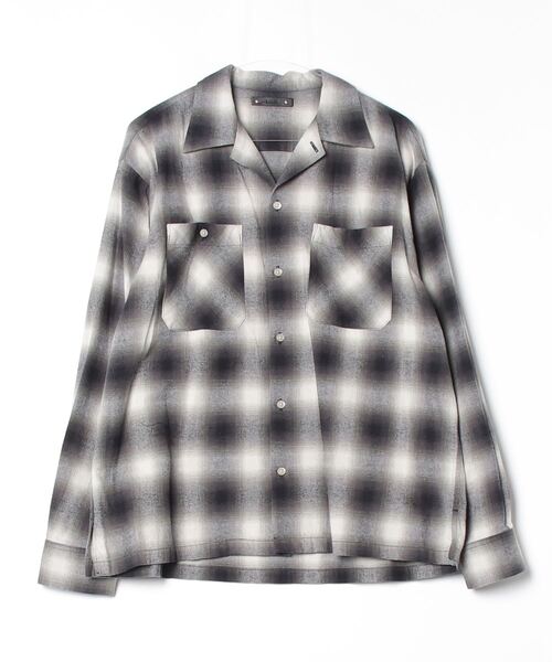 MINEDENIM（マインデニム）C.Flannel Ombre Open Collar SH【2025年