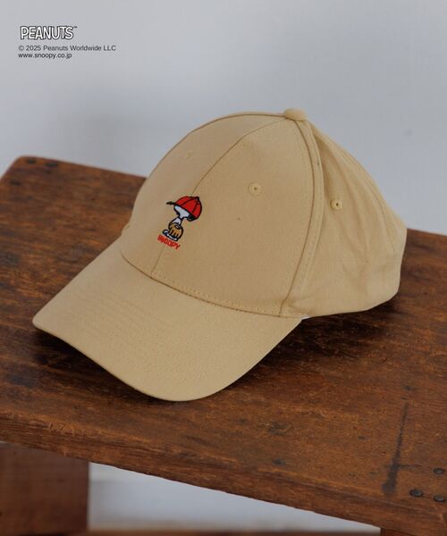 RETRO GIRL（レトロガール）の「PEANUTS刺繍キャップ（キャップ・レディース・ベージュ/チャコールグレー/ブルー・ONE SIZE）」の5枚目の写真