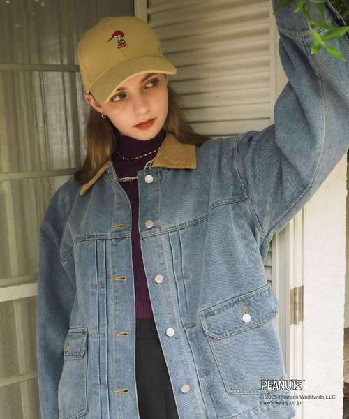 RETRO GIRL（レトロガール）の「PEANUTS刺繍キャップ（キャップ・レディース・ベージュ/チャコールグレー/ブルー・ONE SIZE）」の10枚目の写真