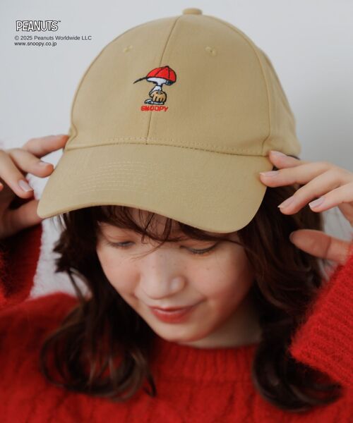 RETRO GIRL（レトロガール）の「PEANUTS刺繍キャップ（キャップ・レディース・ベージュ/チャコールグレー/ブルー・ONE SIZE）」の11枚目の写真