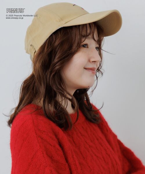 RETRO GIRL（レトロガール）の「PEANUTS刺繍キャップ（キャップ・レディース・ベージュ/チャコールグレー/ブルー・ONE SIZE）」の13枚目の写真
