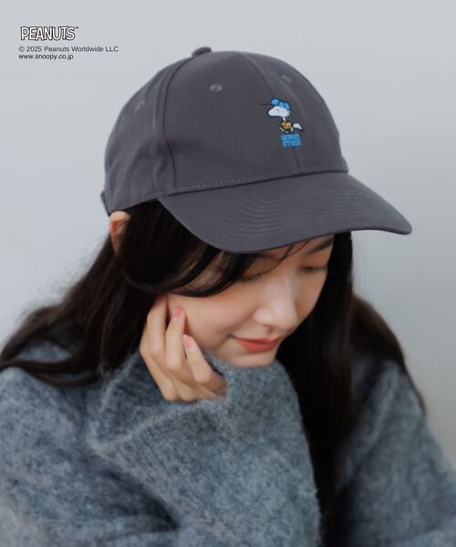 RETRO GIRL（レトロガール）の「PEANUTS刺繍キャップ（キャップ・レディース・ベージュ/チャコールグレー/ブルー・ONE SIZE）」の19枚目の写真