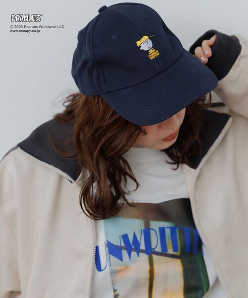 RETRO GIRL（レトロガール）の「PEANUTS刺繍キャップ（キャップ・レディース・ベージュ/チャコールグレー/ブルー・ONE SIZE）」の22枚目の写真