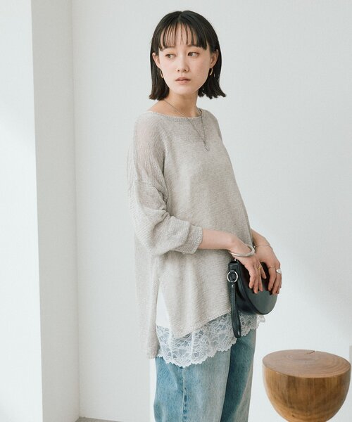 RIVE DROITE(リヴドロワ)の「レーストリムキャミソール(夏服)(キャミソール・レディース・ブラック/ブラウン/オフホワイト/ベージュ・FREE)」の18枚目の写真