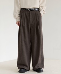 ETELIO | ネップツイード2タックワイドバギースラックス(その他パンツ)