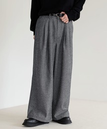ETELIO | ネップツイード2タックワイドバギースラックス(その他パンツ)