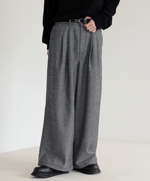 bless ネップ ワイド バギースラックス フレア archive 古着 bless