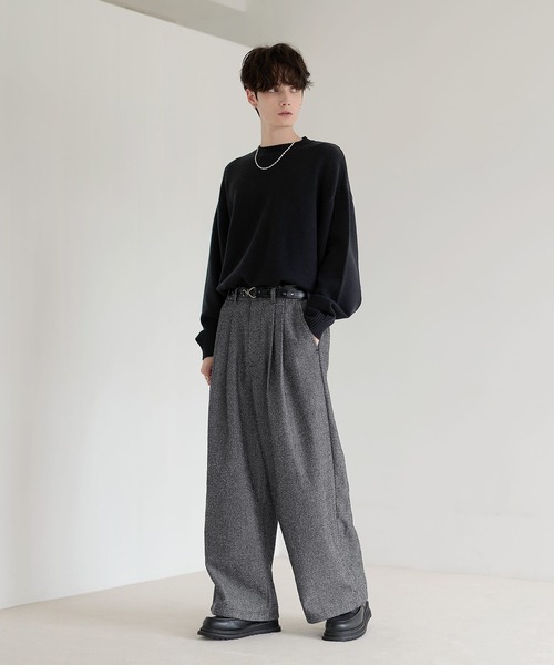 bless ネップ ワイド バギースラックス フレア archive 古着 bless