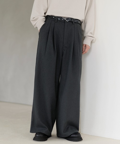 ETELIO（エテリオ）の「ネップツイード2タックワイドバギースラックス（その他パンツ・メンズ・ブラウン/ブラック/グレー・S/M/L/XL）」の7枚目の写真