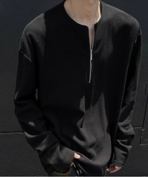 BLANC FICELLE（ブランフィセル）の「サーマル　ヘンリー　Tシャツ（Tシャツ/カットソー）」