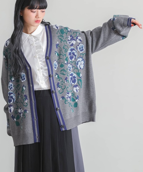 somari imagination(ソマリ イマジネーション)の「『花柄ジャカードニットカーディガン』(カーディガン/ボレロ・レディース・ライトベージュ・FREE)」の21枚目の写真